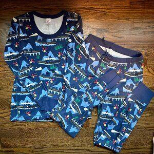 Hanna Andersson PJs Polar Express Women's Long Johns - Shirt Small, Pants Medium